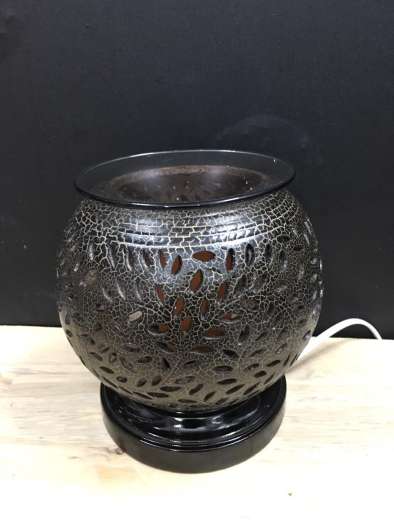 Đèn Xông Tinh Dầu gốm đen sang trọng size to + 1 tinh dầu sả chanh 5 ml