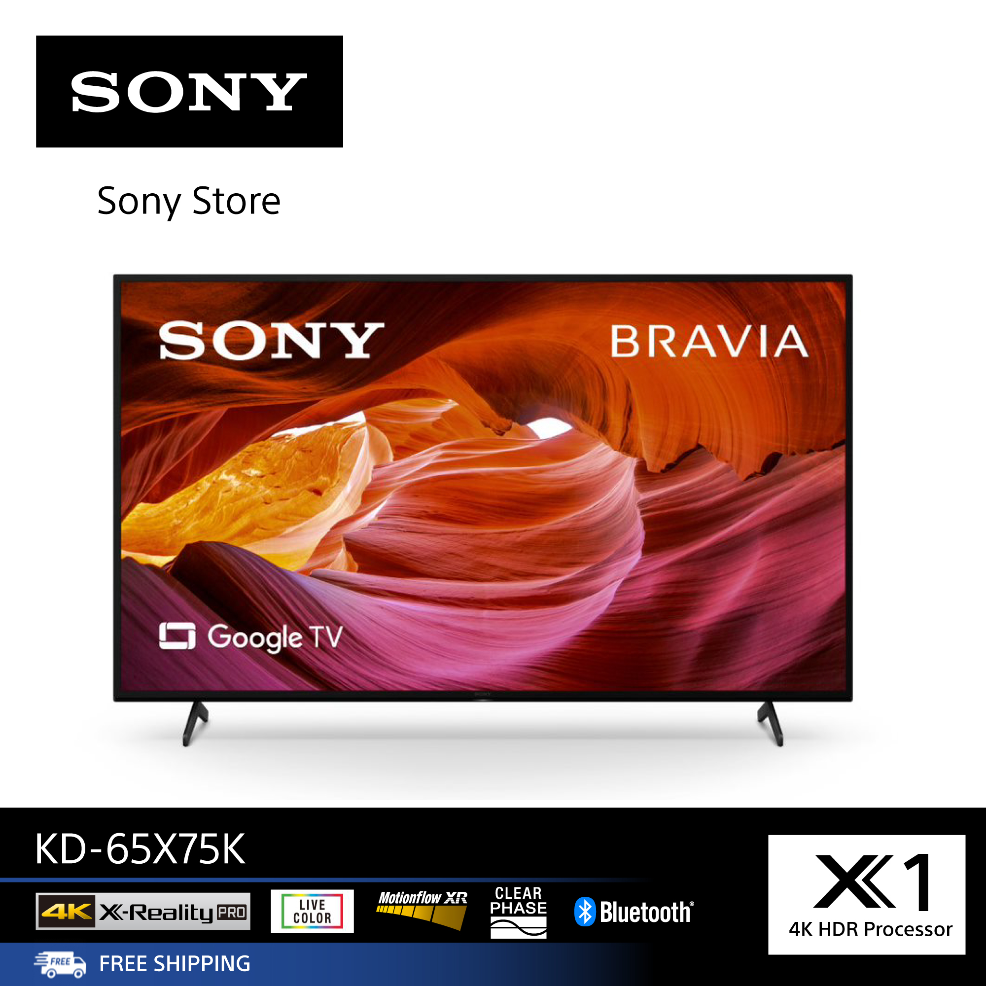 KD-65X75K (65 นิ้ว) | 4K Ultra HD | High Dynamic Range (HDR) | สมาร์ททีวี (Google TV) ราคา 26,490 บาท*ส่งฟรี