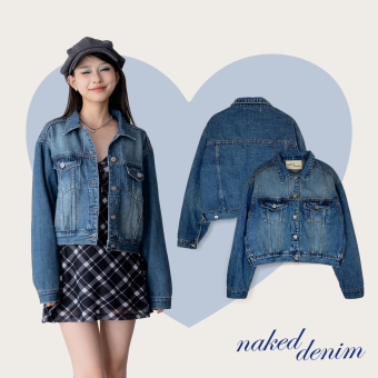 Áo khoác bò dáng ngắn NAKED by V - Denim Jacket