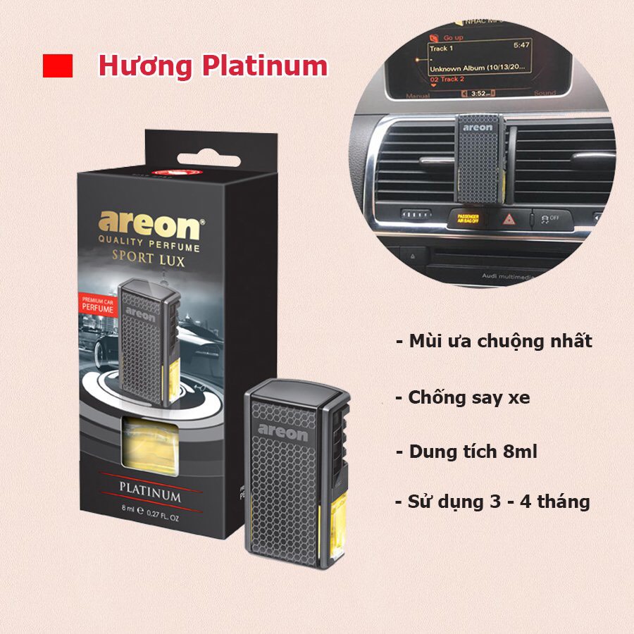 NƯỚC HOA KẸP CỬA GIÓ AREON HƯƠNG PLATINUM