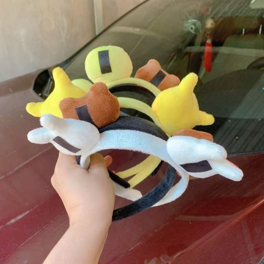 CC34 Cài tóc bờm tóc băng đô nữ 2 con thỏ lông xù gấu  vịt