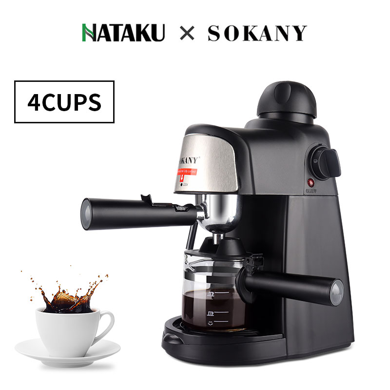 Máy pha cà phê mini 800ml bình pha cà phê 4 cups máy pha cà phê espresso 3.5 bar electric coffee machine