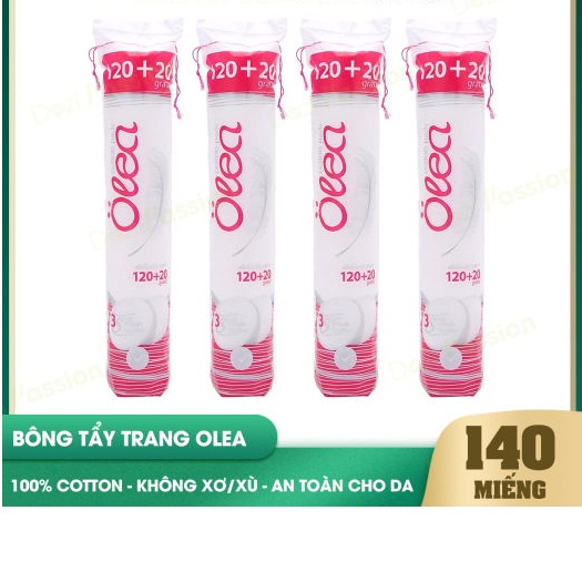 Combo 4 bông tẩy trang Olea 140 miếng