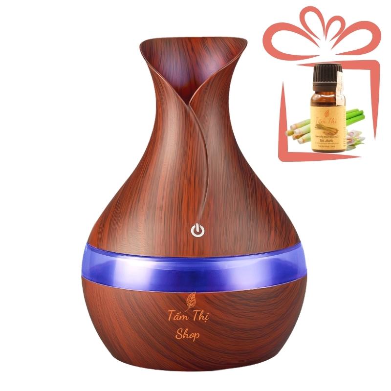 (Mua 1 Máy Tặng Tinh Dầu) Máy Xông Tinh Dầu Phòng Ngủ Aroma Cao Cấp Máy Khếch Tán Hương Thơm 300ml K