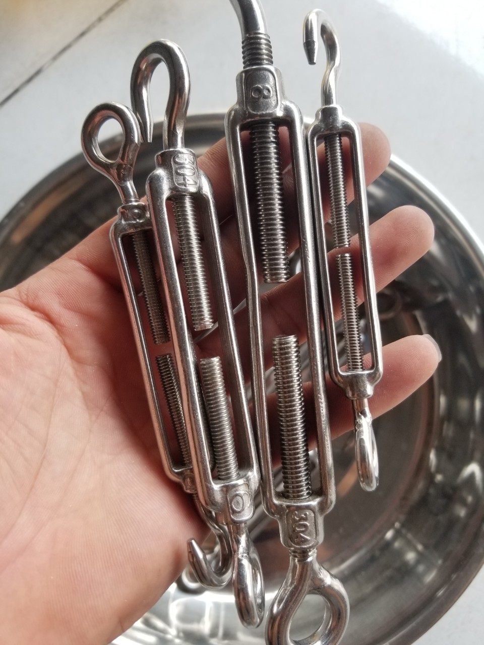 Tăng đơ inox 304, tăng đơ dây cáp đủ sai M5, M6, M8,M10.hanghoagiavip