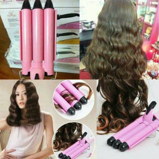 Máy Bấm Tóc Gợn Sóng, Máy Tạo Kiểu Uốn Xoăn Sóng Nước Máy Làm Xoăn Sóng 3 Trục Phong Cách Hàn Quốc.
