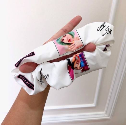 Cột Tóc Vải Scrunchies - Dây Buộc Tóc Scrunchies ( Black Pink )