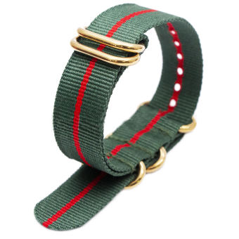 Dây Đeo Nato 18Mm 20Mm 22Mm 24Mm Dây Đeo Đồng Hồ Vải Bố Dây Đeo Đồng Hồ Vải Nylon Dệt Dây Đeo Đồng Hồ Khóa Vàng Phụ Kiện Đồng Hồ Vòng Đeo Tay Có Móc Cài Vàng