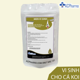 Men vi sinh dành cho cá Koi chép nhật Achaupharm 100gr Phân hủy chất thải hữu cơ phục hồi hệ vi sinh có lợi