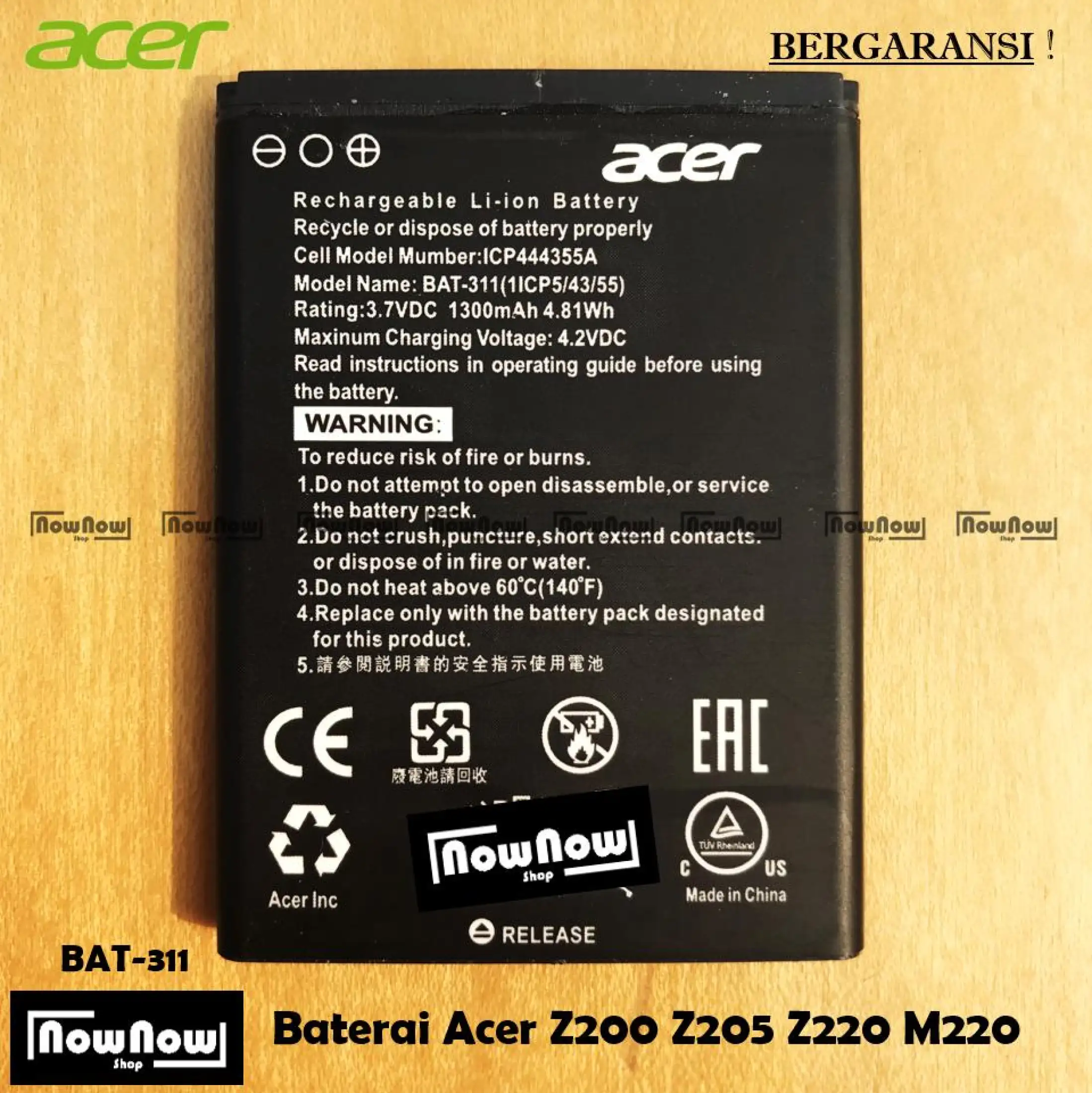 Baterai Acer Z200 Z205 Z220 M220 Bat 311 Original Batre Batrai Battery Hp Bat 311 Lazada Indonesia