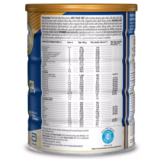 Sữa Ensure Gold mỹ 850g