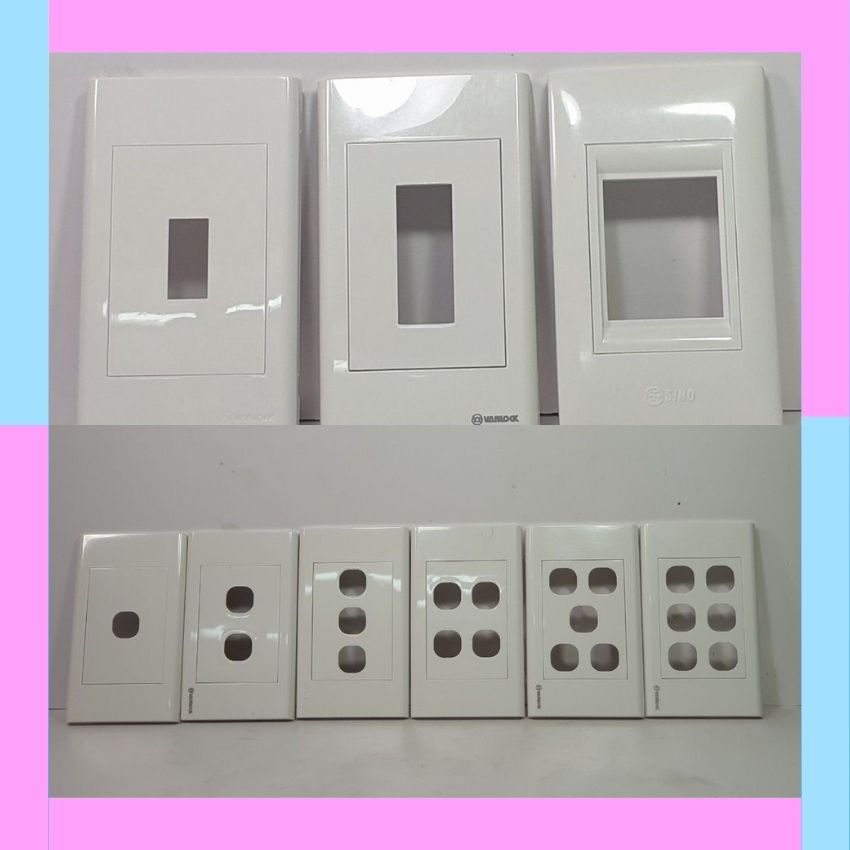 Mặt công tắc sino loại 1,2,3,4,5 lỗ, mặt cb cóc, cb tép