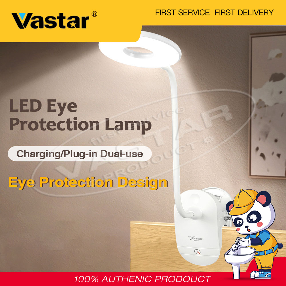 Vastar Đèn Led Để Bàn Kẹp Đèn Bàn Với 3 Chế Độ Đèn Công Tắc Bật/Tắt Cảm Ứng, Đèn Bàn Bảo Vệ Mắt 4000K Đèn Ngủ USB Sạc Được Điều Chỉnh Độ Sáng