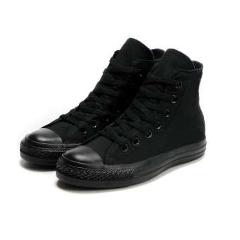 Giày Vải Sneaker Thể Thao CV Cổ Cao Full Đen Nam