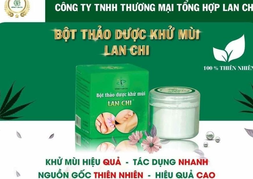 Bột khử mùi lan chi, khử mùi hiệu quả, mùi hôi nách, tay chân