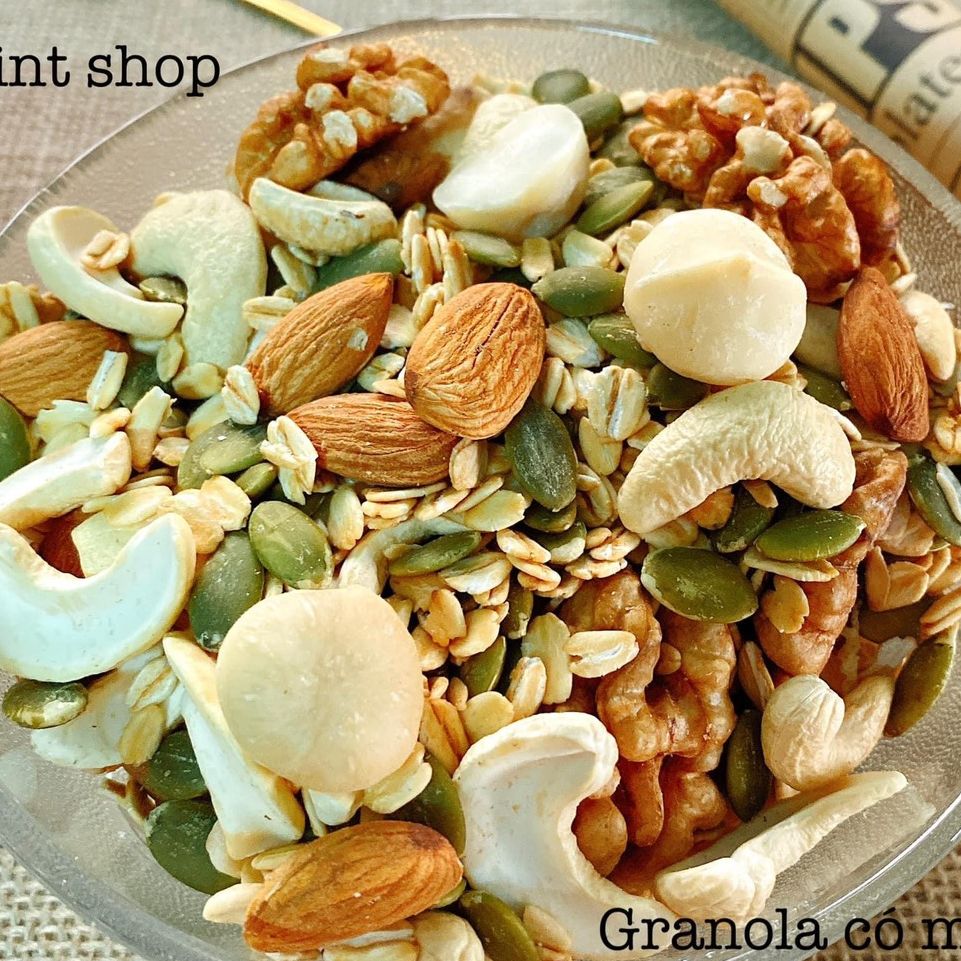 Ngũ Cốc Granola - Lon 500.gram - ngũ cốc giảm cân dinh dưỡng eat clean không đường