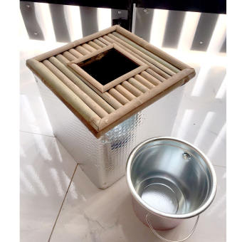 Ghế xông vùng kín bọc cách nhiệt toàn ghế+Xô(Tặng đệm lót ghế)