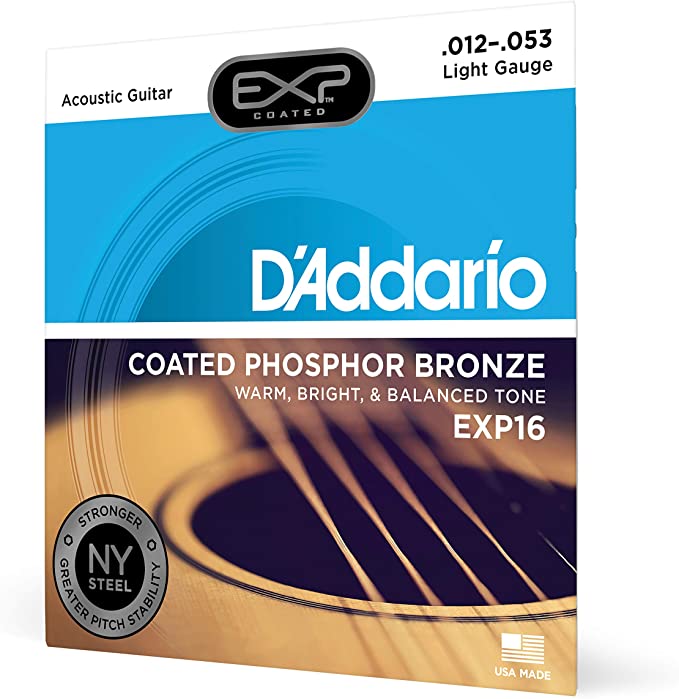 Dây đàn guitar acoustic D'addario EXP16 phủ Phosphor chống gỉ