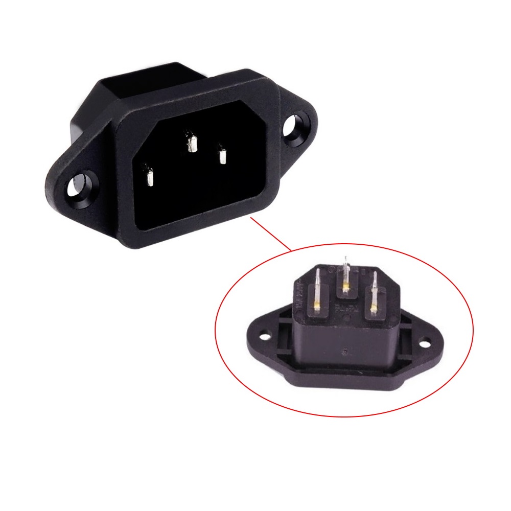 JACK CẮM NGUỒN AC 3 CHÂN 10A - 250V CHÂN HÀN 1 chiếc