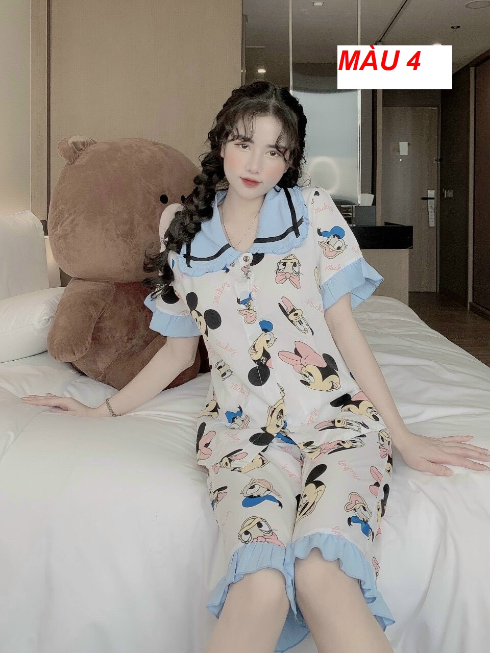 Bộ lửng lụa mango bèo tiểu thư hàng xịn bd009