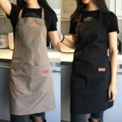 Canvas Adjustable Waterproof Apron for Baking, Cooking, and Coffee Shop