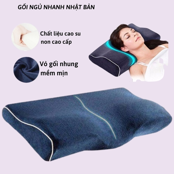 Gối Ngủ Nhật Bản giúp ngủ nhanh hỗ trợ mất ngủ, hết ngủ ngáy phòng chống thoái hóa đốt sống cổ