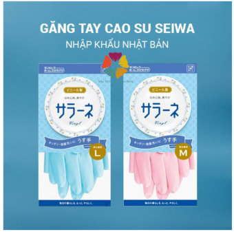 Găng tay rửa bát Seiwa Nhật Bản, bao tay rửa chén, găng tay cao su đa năng rửa chén bát giặt quần áo