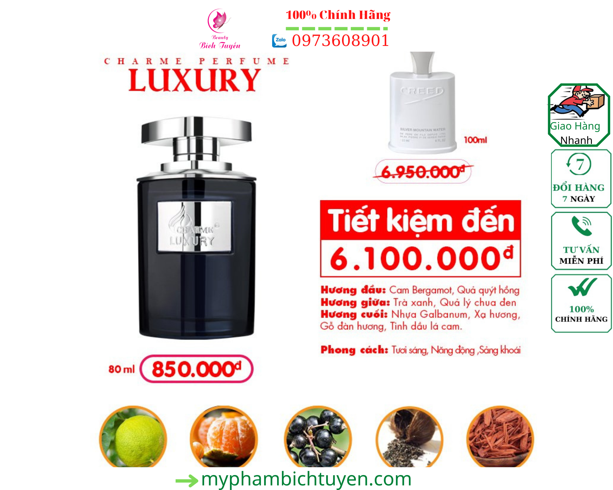 Nước hoa CHARME_luxury 80m