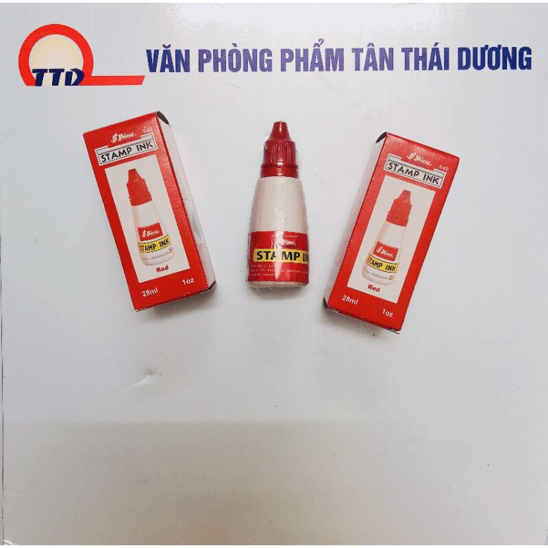 Mực dấu shiny/ mực đổ con dấu - dung tích 28ml - có 3 màu