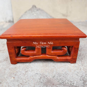 Nhất sơn vuông-đế bát hương-đôn gỗ hương kỷ chiện vuông 8cm mặt vuông 10,12,14,16,18,20,22