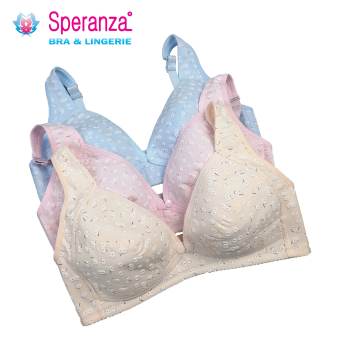 Áo Ngực Bầu Cho Bé Bú Speranza, vải Cotton in Hoa Cúc Dễ Thương Không Gọng Cao Cấp SPAB222SH