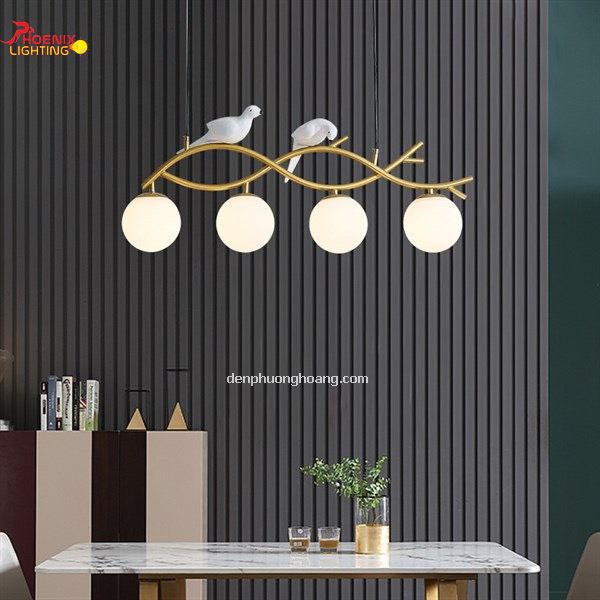 Đèn thả trang trí đôi chim tuyệt đẹp - Đèn thả bàn ăn trang trí