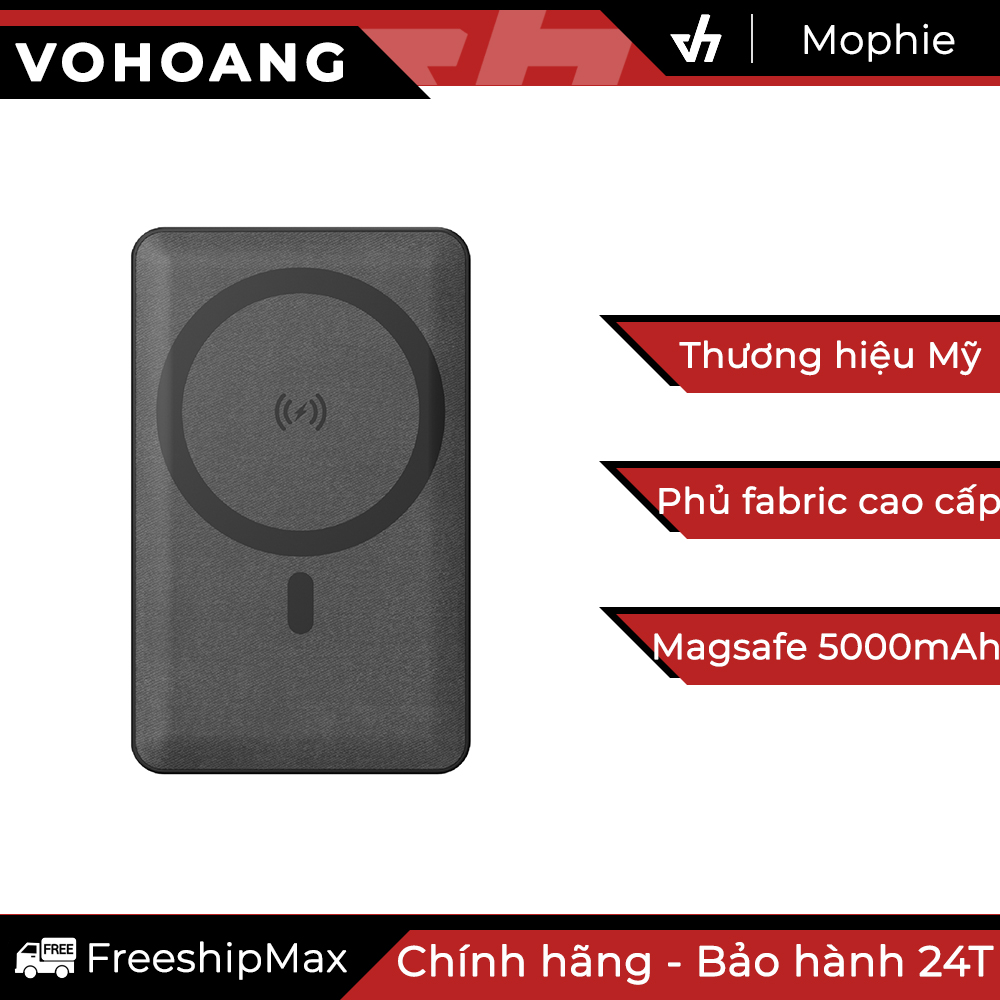 [Hàng cao cấp Mỹ] Sạc dự phòng không dây Mophie 5000mAh Magsafe sạc nhanh