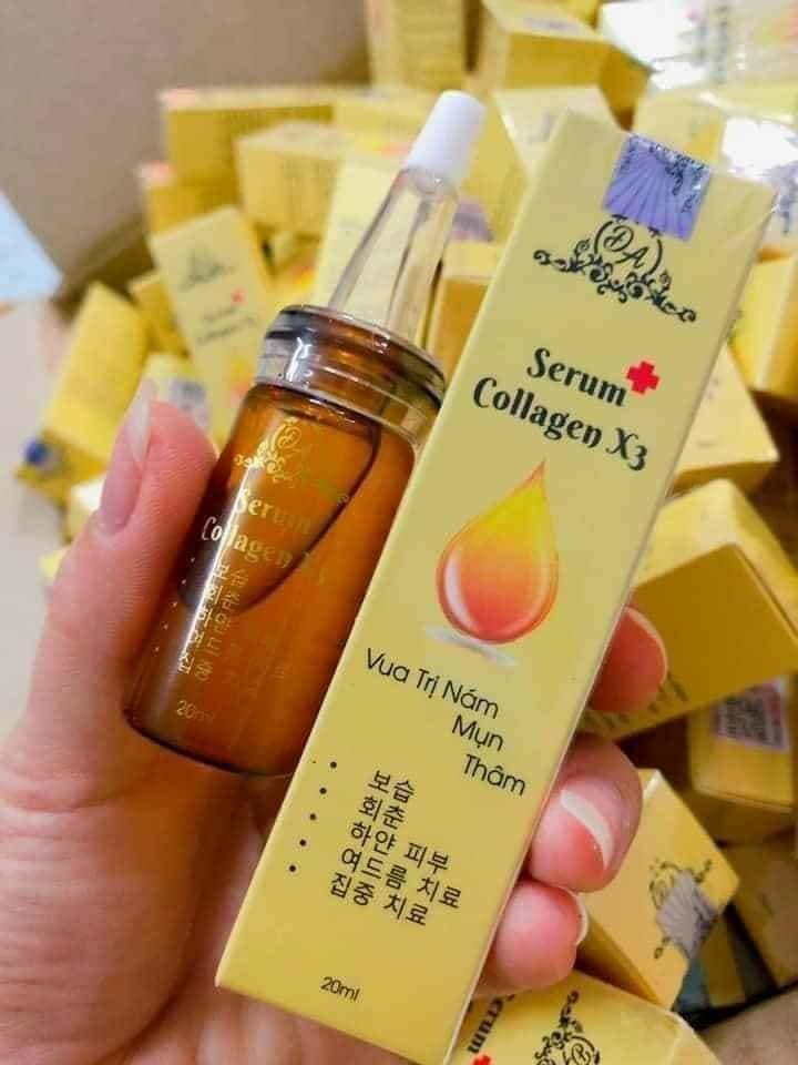 Kem Face Và Serum Nám Collagen X3 Hàng Chính Hãng Có Team Cào