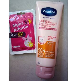 COMBO TRẮNG DA VASELINE 50X 180ML và VỈ KÍCH TRẮNG ALPHA ARBUTIN