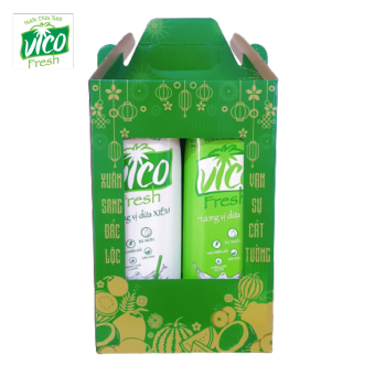 Combo 2 Hộp Nước Dừa Vico Fresh 1L (1 Xiêm, 1 Dứa)