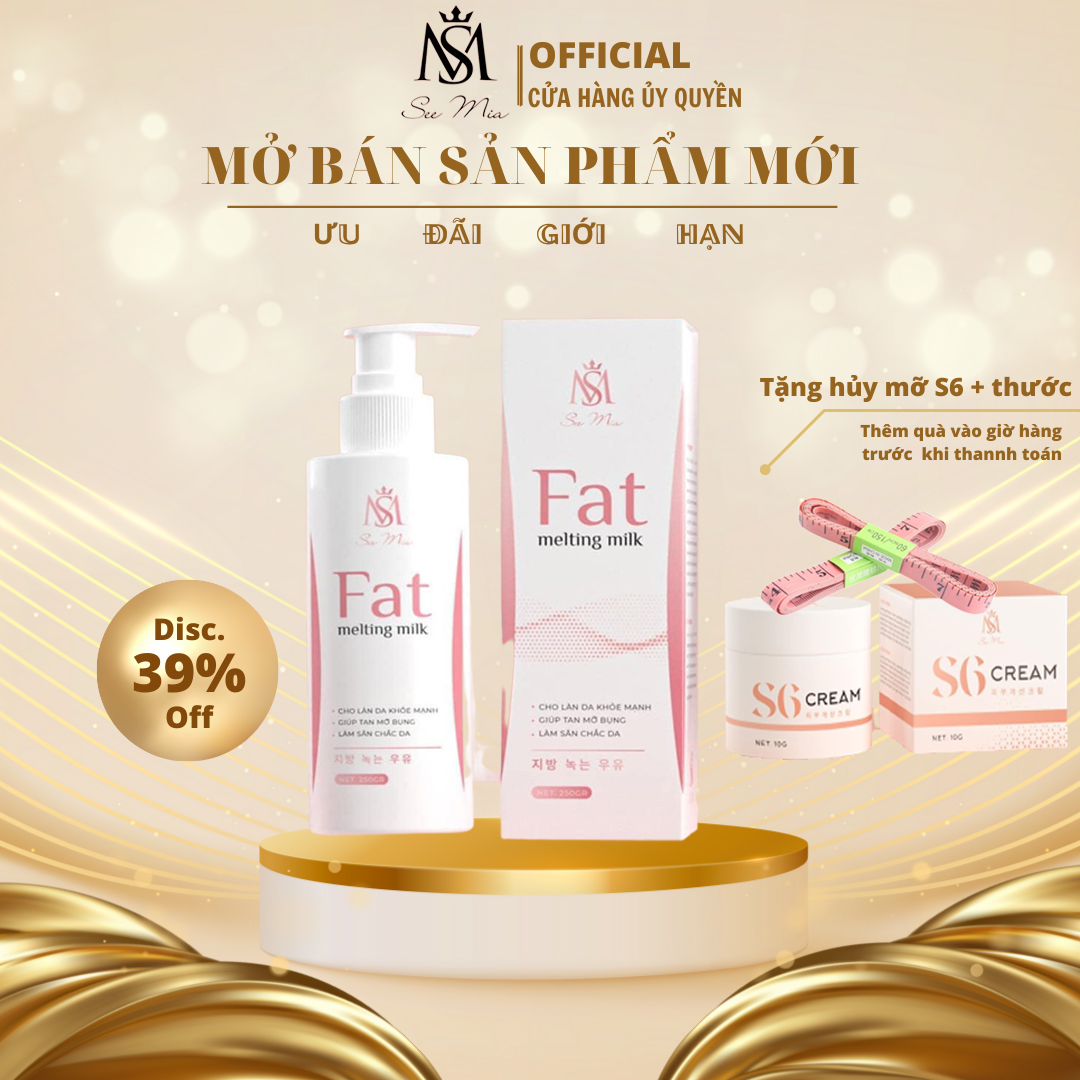 Kem Sữa Siết Eo Hủy Mỡ SEE MIA FAT - Chiết Xuất Sâm Triều Tiên Giảm Mỡ Bụng, Đùi, Bắp Tay An Toàn Hiệu Quả