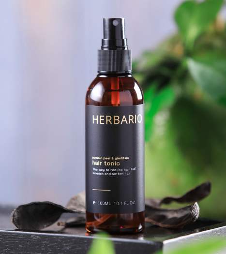 Nước xịt dưỡng tóc tinh dầu bưởi Herbario 100ml giúp tóc mọc dài, dày và khỏe hơn