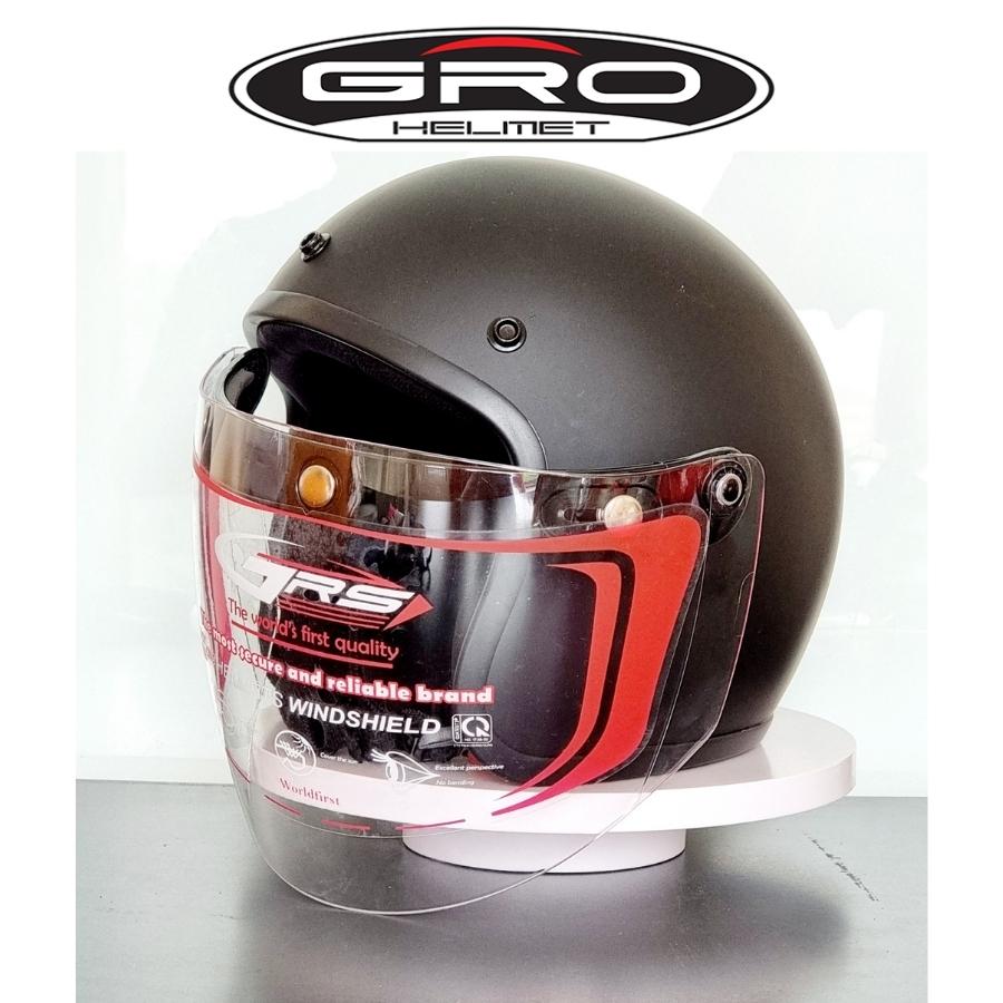 Kính gắn mũ bảo hiểm GRO Size lớn có cúc bấm dành cho các dòng mũ bảo hiểm
