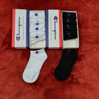 Vớ Champion Cổ Ngắn Nam Nữ Hộp 5 Đôi