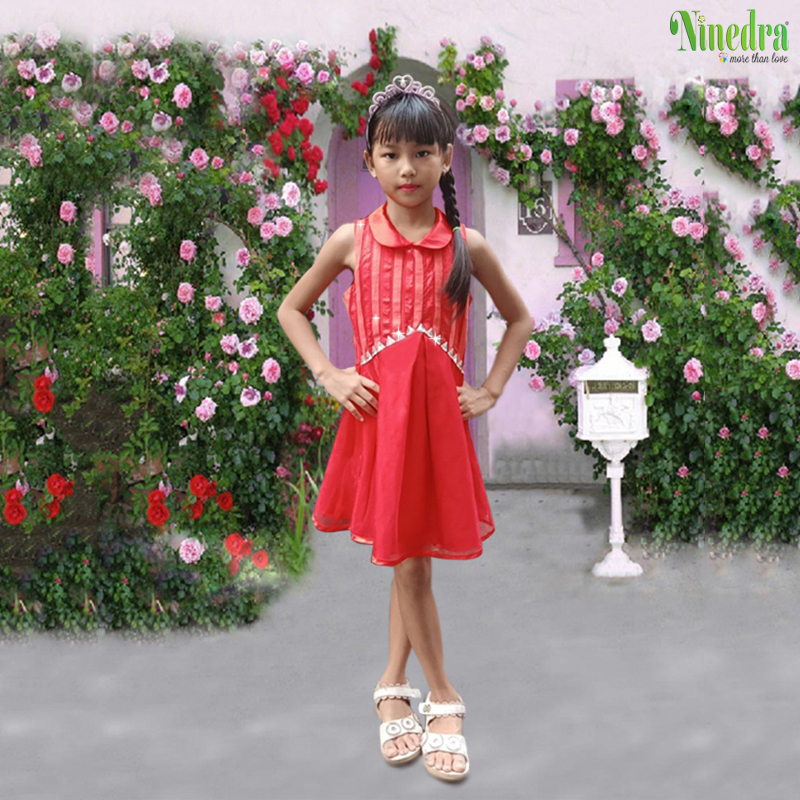 [HCM 💝 Freeship] Đầm công chúa đính đá kiêu sa cho bé gái 14-33kg - Ninedra