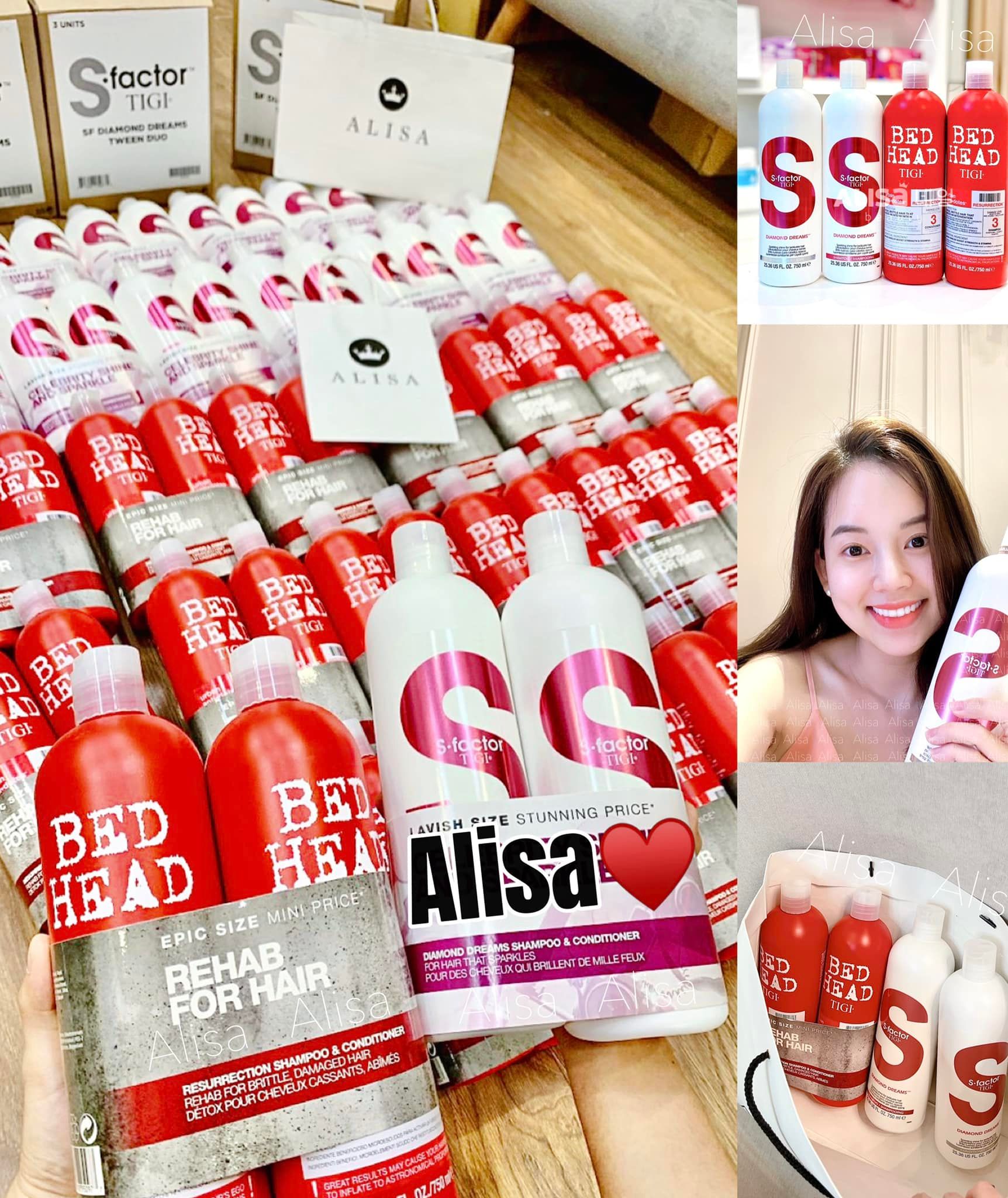 Cặp dầu gội xả tigi 750ml/lọ - alisa