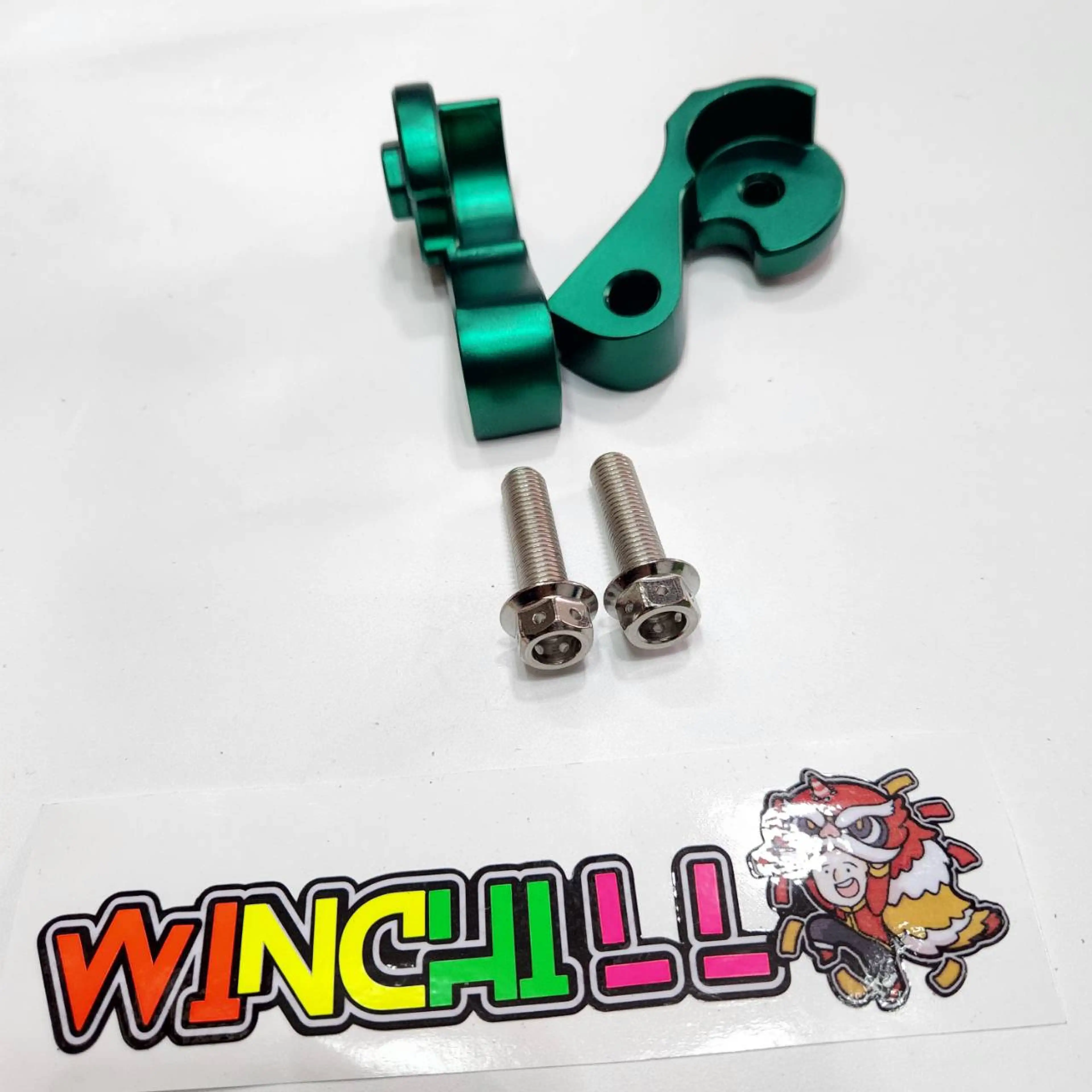 Green Shock Absorber Loader + Stainless Steel Nut for Use with 2-Inch Stretch Swingarms.