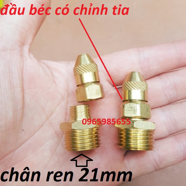 Béc phun sương đồng chân ren ngoài 21mm béc phun sương làm mát