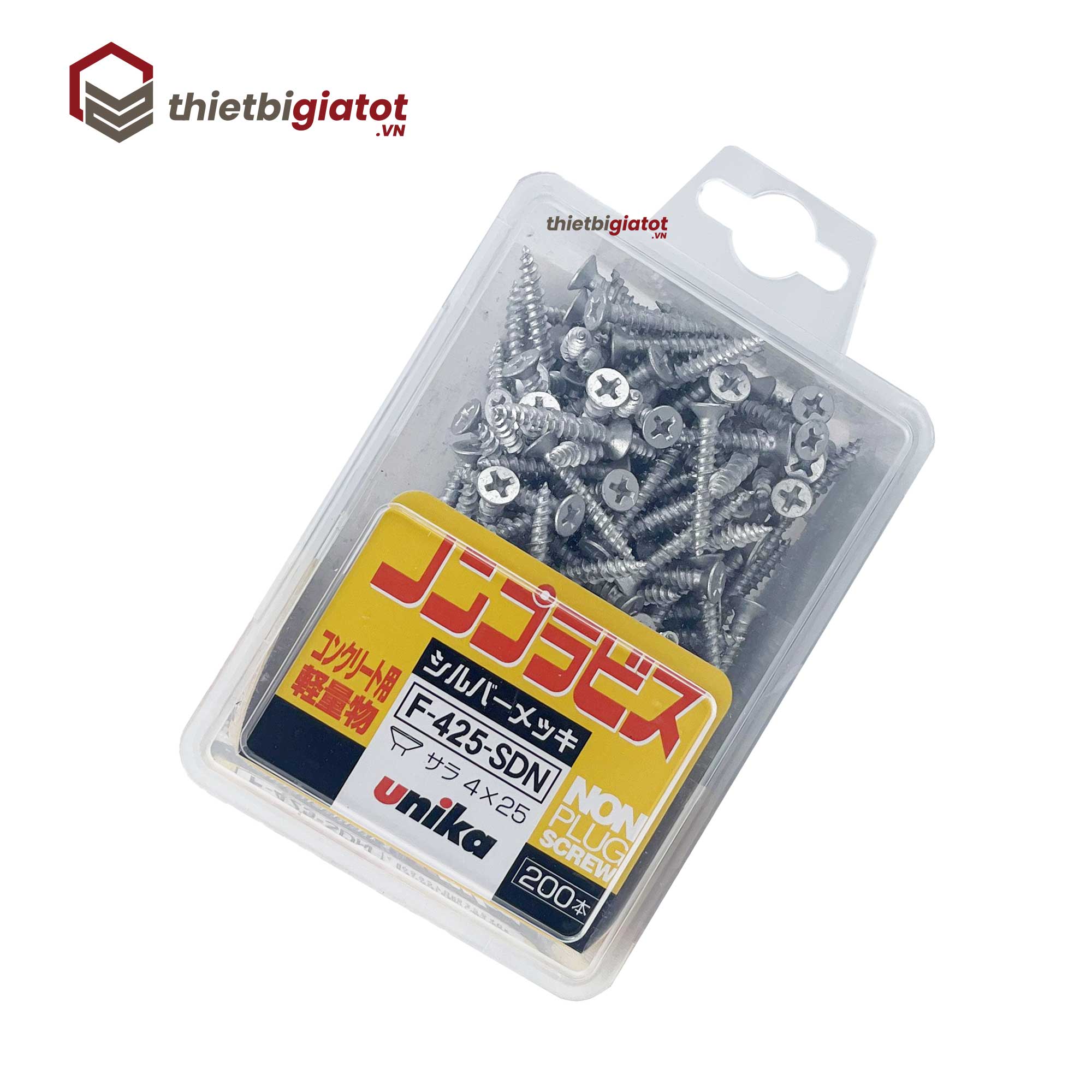 Vít bắt tường không tắc kê unika f-425-sdn, f-432-sdn, f-438-sdn