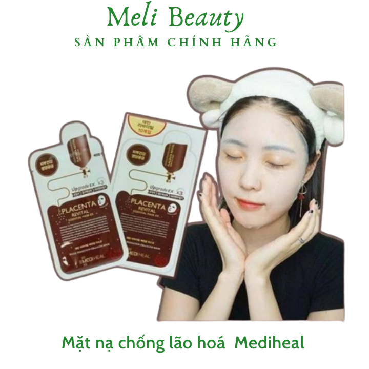Mặt Nạ Nhau Thai Cừu Mediheal Placenta Revital Essential Mask Ex Dưỡng Da 24ml