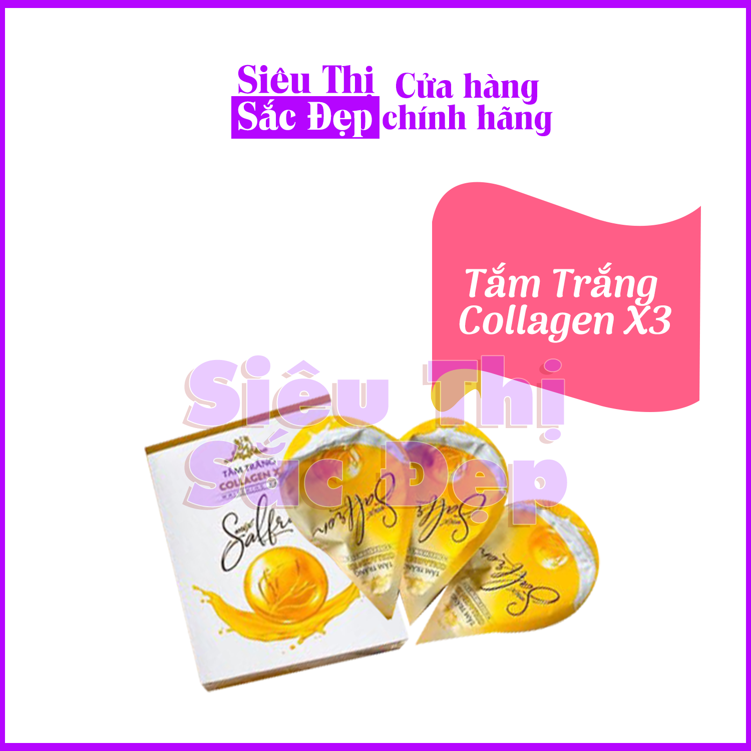 Tắm trắng collagen x3 mix saffron