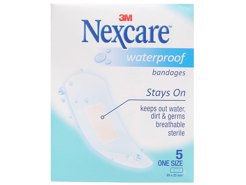 Băng cá nhân chống nước trong suốt nexcare gói 5 miếng