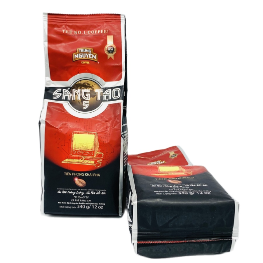 Cà phê Sáng Tạo 5 Trung Nguyên( 340gam) - Cà phê rang xay( Bột) pha phin Trung Nguyên