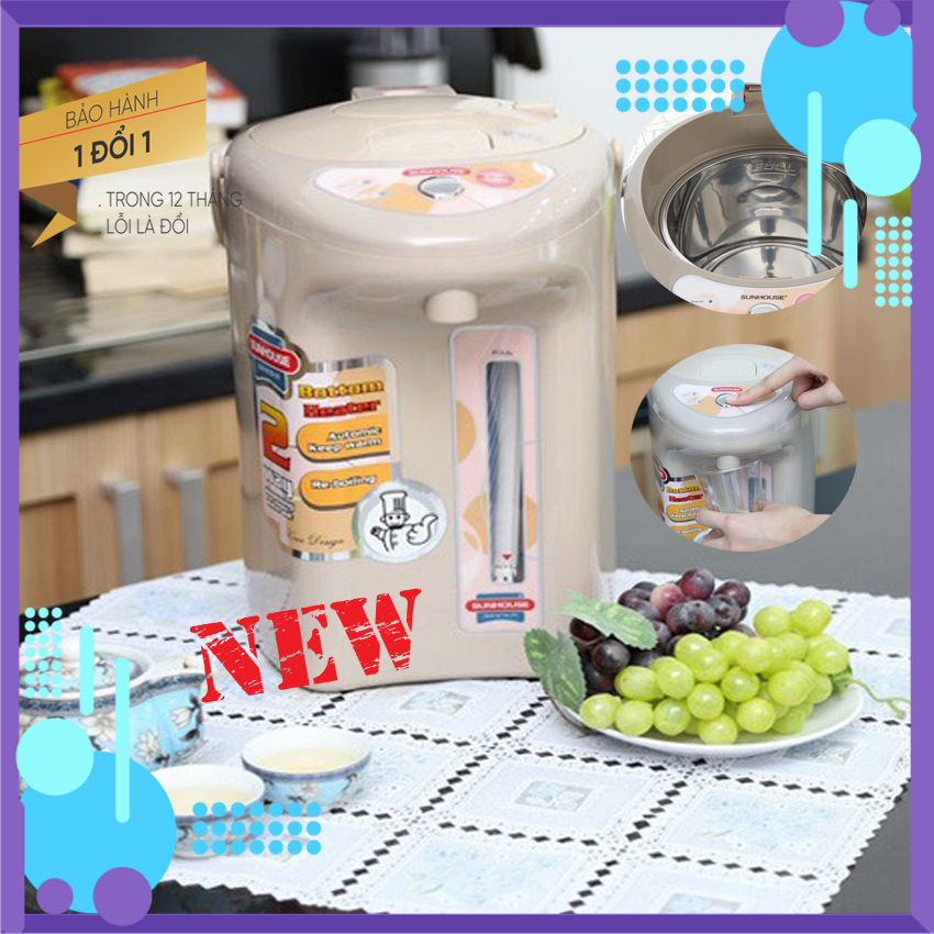 Bình thủy điện 3.0 lít sunhou -sh1530 - bình thủy giữ ấm ,nấu nước nóng nhiệt độ cao , giữ nhiệt lâu tiện lợi cho mọi gia đình